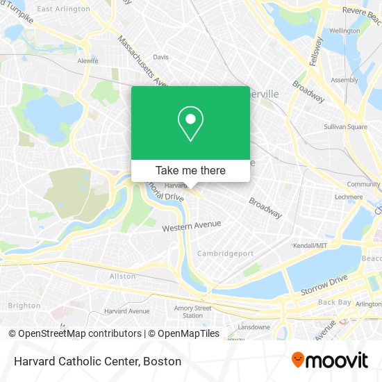 Mapa de Harvard Catholic Center