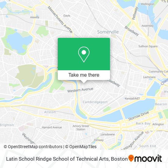 Mapa de Latin School Rindge School of Technical Arts