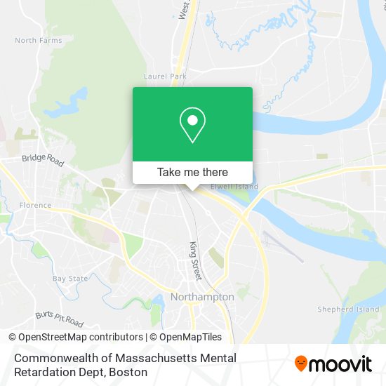 Commonwealth of Massachusetts Mental Retardation Dept map