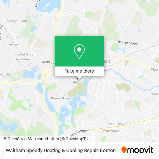 Waltham Speedy Heating & Cooling Repair map