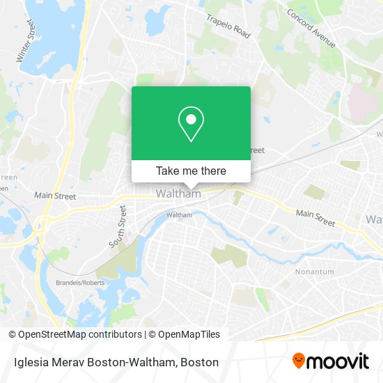 Mapa de Iglesia Merav Boston-Waltham