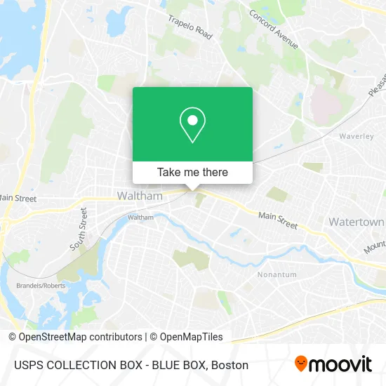 USPS COLLECTION BOX - BLUE BOX map