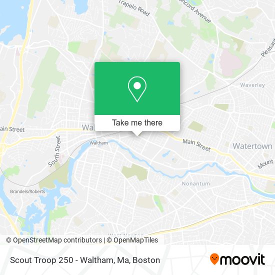 Scout Troop 250 - Waltham, Ma map