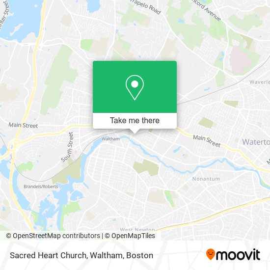 Mapa de Sacred Heart Church, Waltham