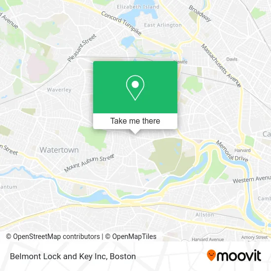 Belmont Lock and Key Inc map