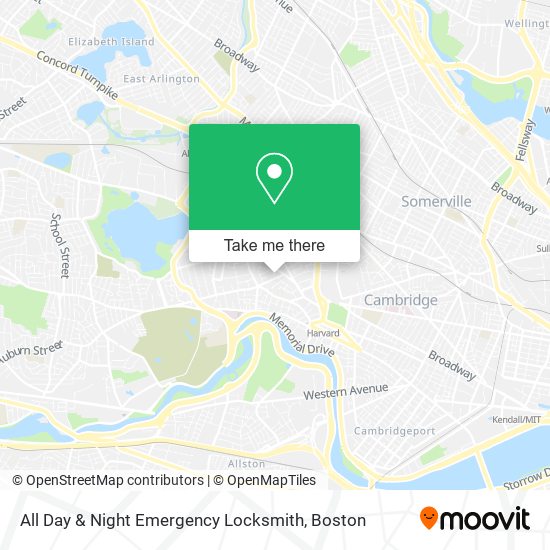 Mapa de All Day & Night Emergency Locksmith