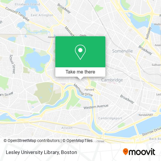 Mapa de Lesley University Library