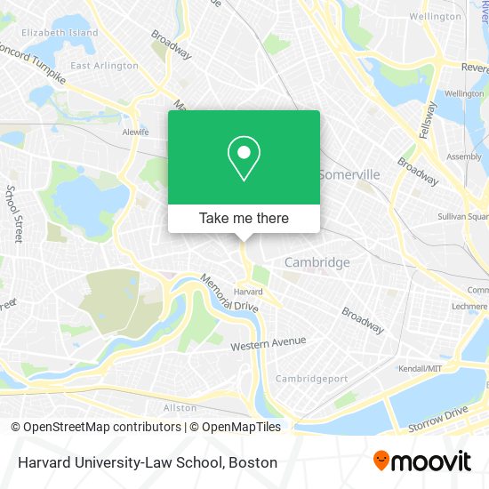 Harvard University-Law School map