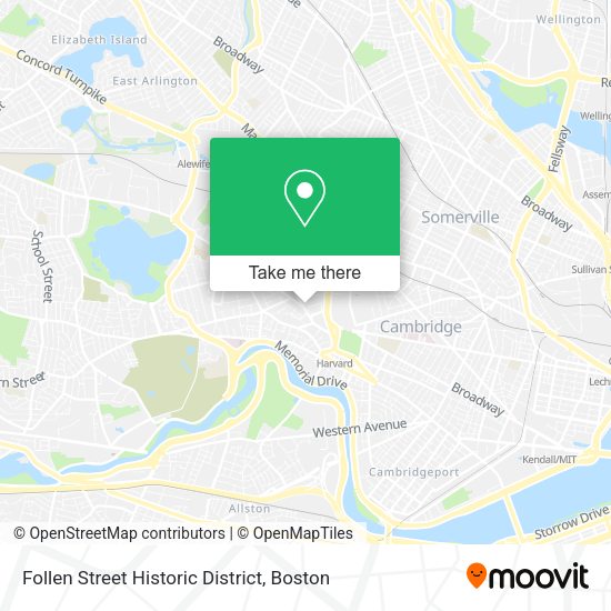 Mapa de Follen Street Historic District