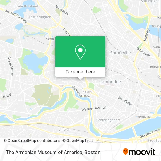 The Armenian Museum of America map