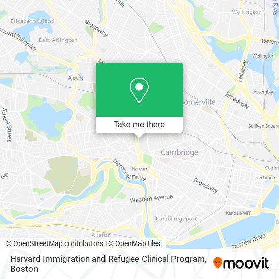 Mapa de Harvard Immigration and Refugee Clinical Program