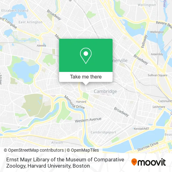 Ernst Mayr Library of the Museum of Comparative Zoology, Harvard University map