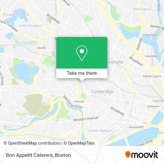 Bon Appetit Caterers map