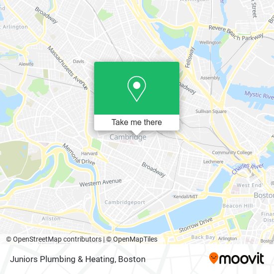 Juniors Plumbing & Heating map