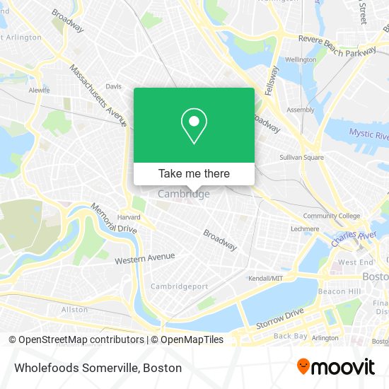 Wholefoods Somerville map
