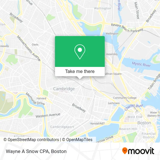 Wayne A Snow CPA map