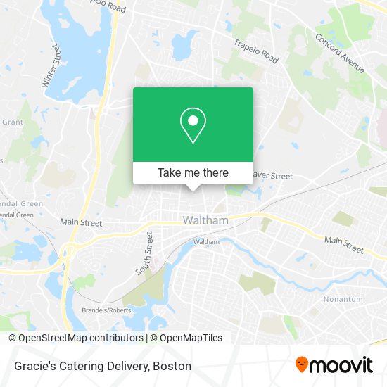 Gracie's Catering Delivery map