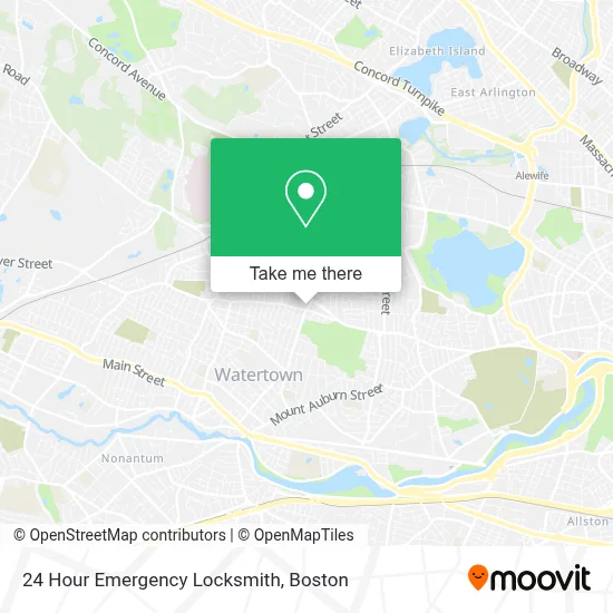24 Hour Emergency Locksmith map