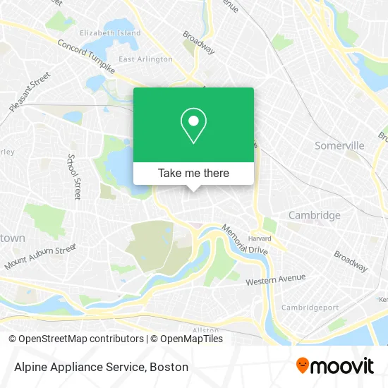 Alpine Appliance Service map