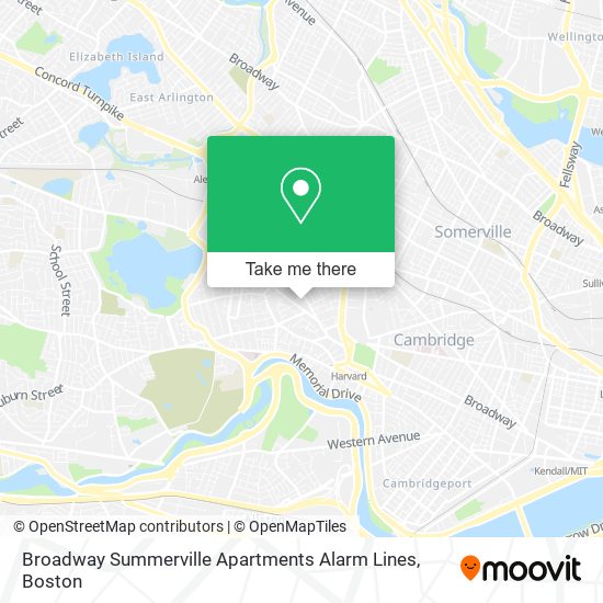 Broadway Summerville Apartments Alarm Lines map