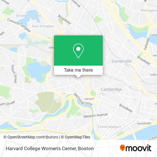 Harvard College Women's Center map