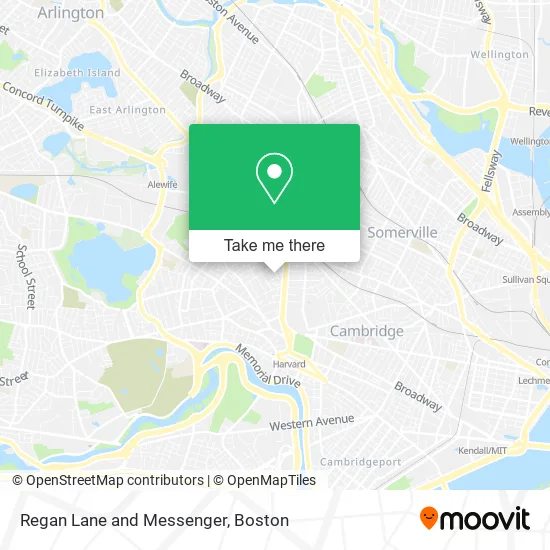 Mapa de Regan Lane and Messenger