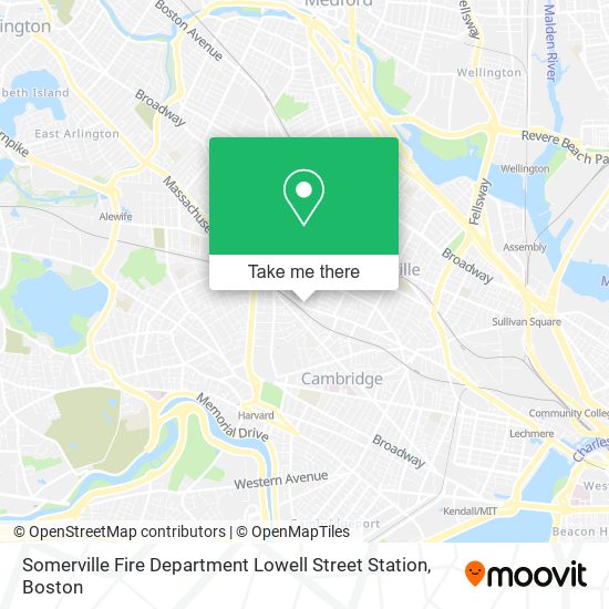 Somerville Fire Department Lowell Street Station map