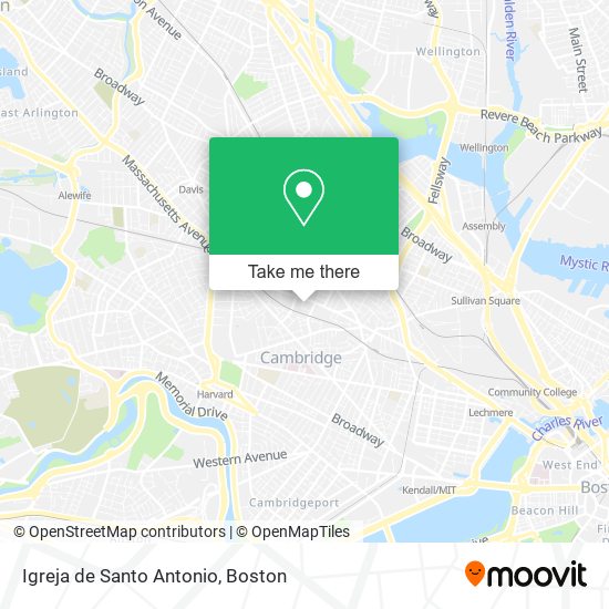 Mapa de Igreja de Santo Antonio