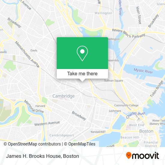 James H. Brooks House map