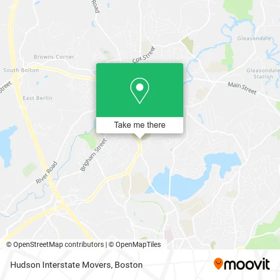 Hudson Interstate Movers map