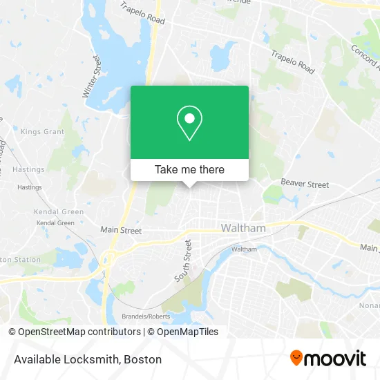 Mapa de Available Locksmith