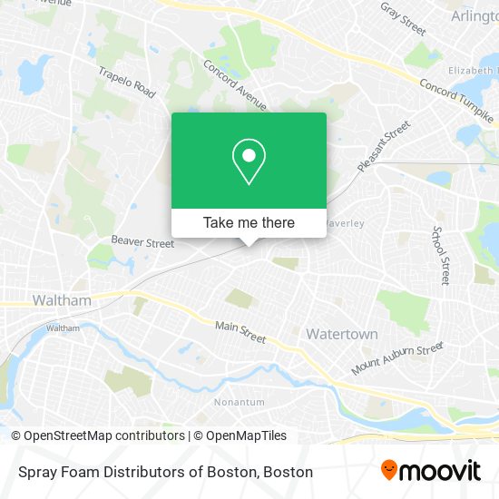 Mapa de Spray Foam Distributors of Boston