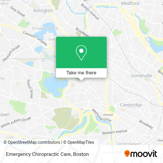 Emergency Chiropractic Care map