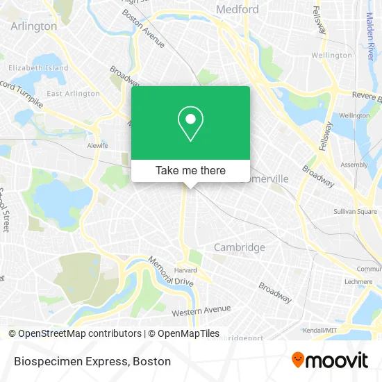 Mapa de Biospecimen Express