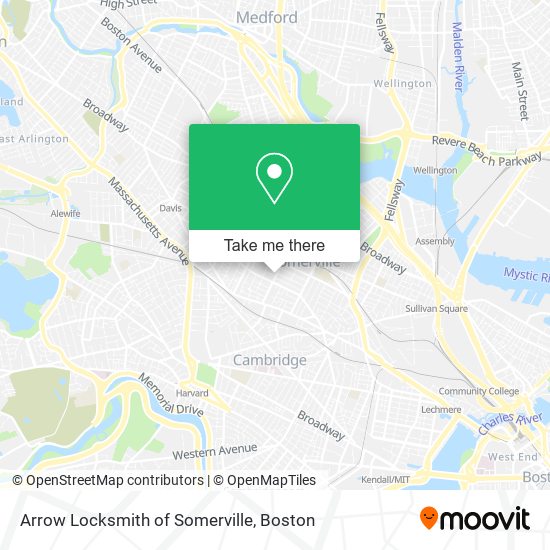 Arrow Locksmith of Somerville map