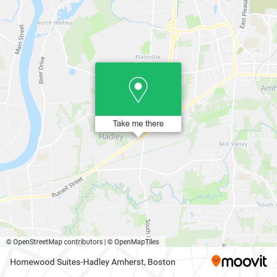 Mapa de Homewood Suites-Hadley Amherst