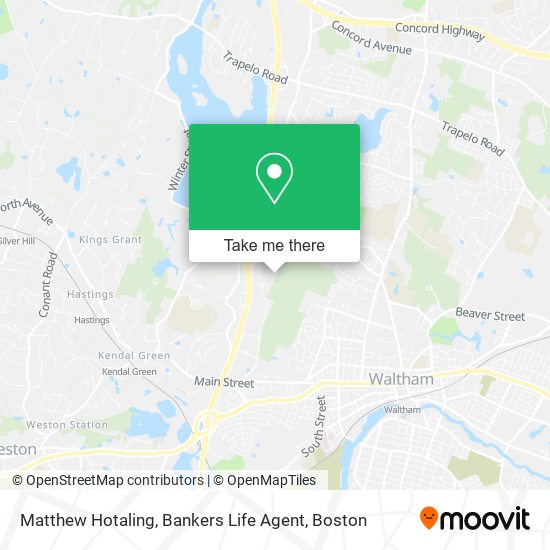 Matthew Hotaling, Bankers Life Agent map