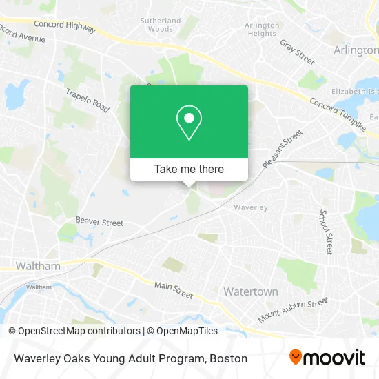 Waverley Oaks Young Adult Program map