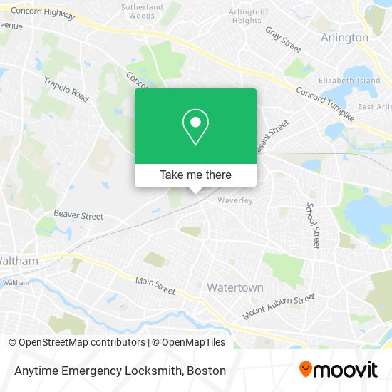 Anytime Emergency Locksmith map