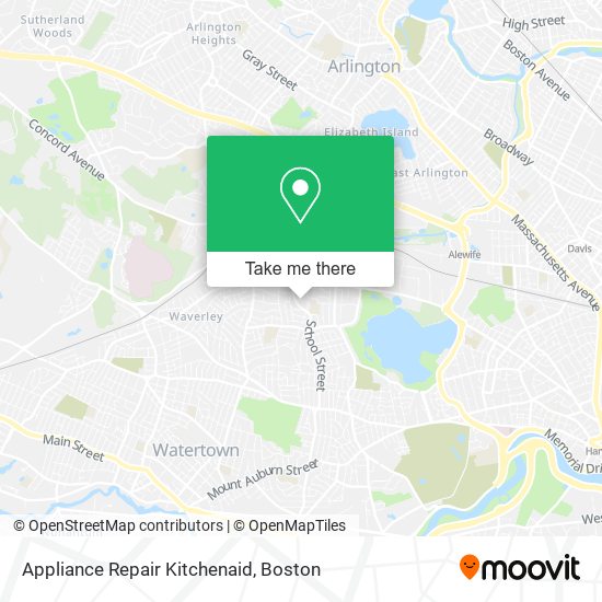 Appliance Repair Kitchenaid map