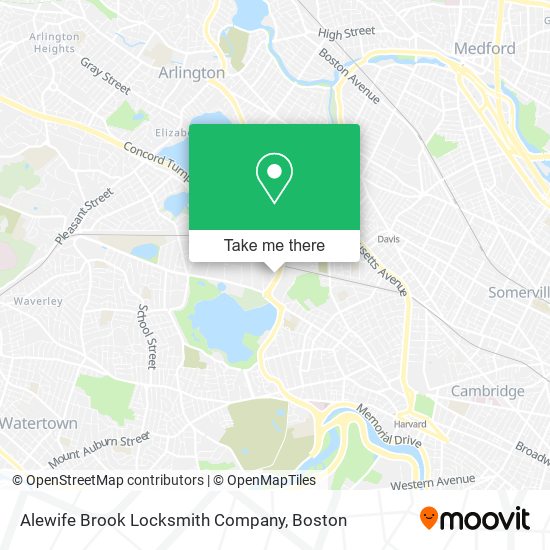 Alewife Brook Locksmith Company map