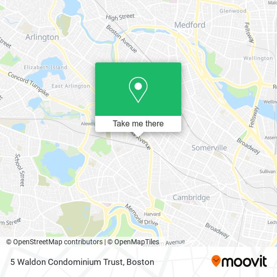 Mapa de 5 Waldon Condominium Trust