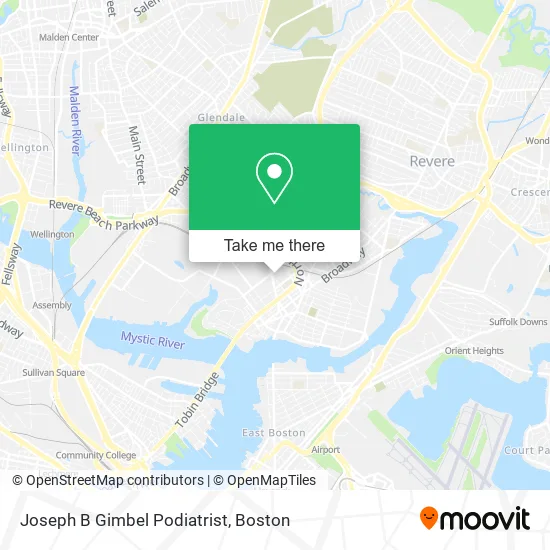 Joseph B Gimbel Podiatrist map