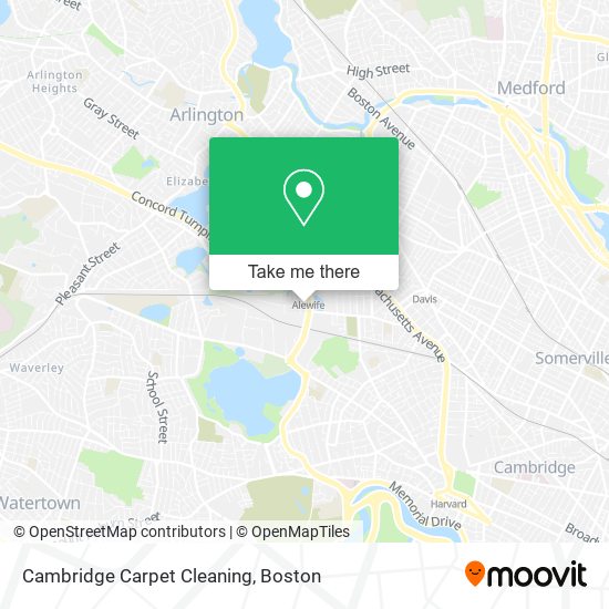 Cambridge Carpet Cleaning map