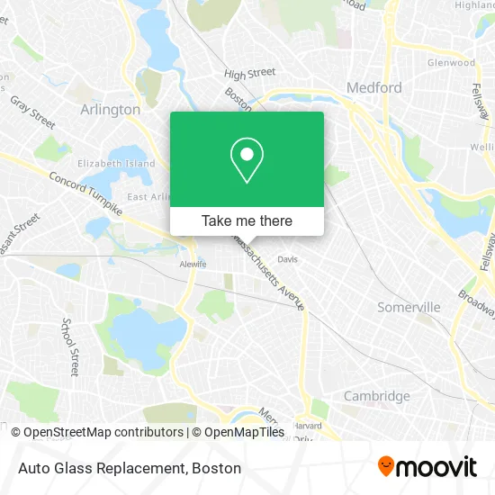 Mapa de Auto Glass Replacement