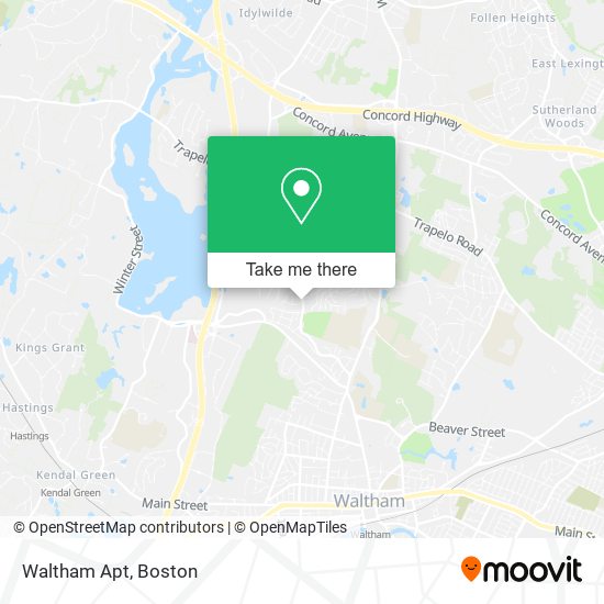 Mapa de Waltham Apt
