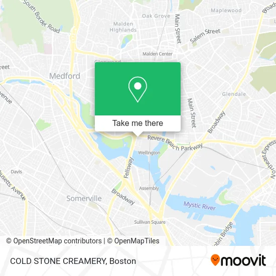 COLD STONE CREAMERY map