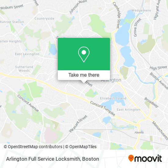 Arlington Full Service Locksmith map