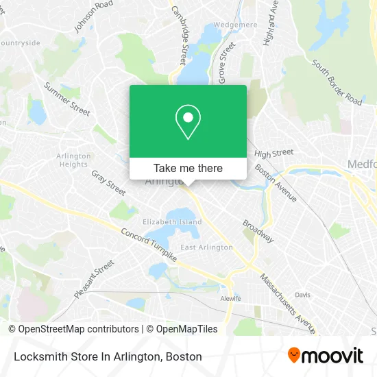 Locksmith Store In Arlington map