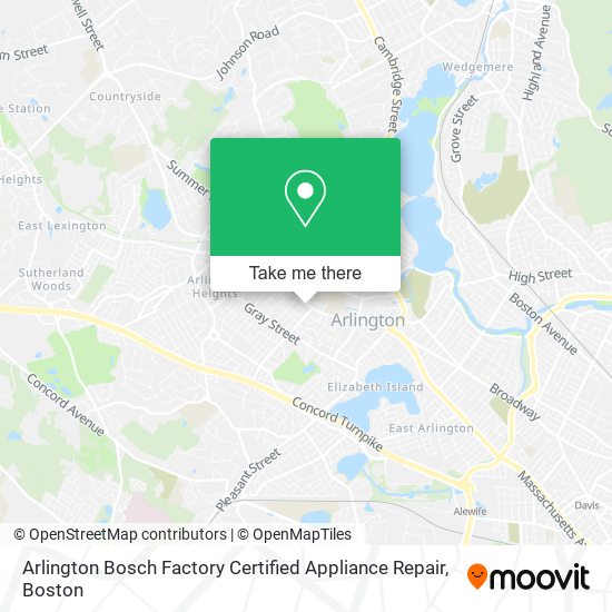 Mapa de Arlington Bosch Factory Certified Appliance Repair